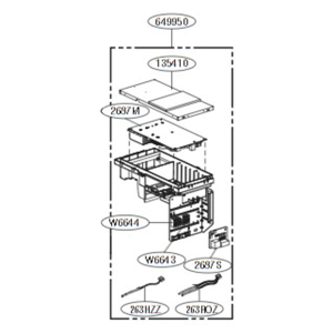 LG Case assembly, control (outdoor)